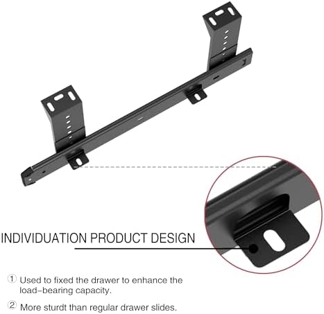 FRMSAET Heavy Duty Under Mount 12/14/16/18 inch Drawer Slides-12 inch Black