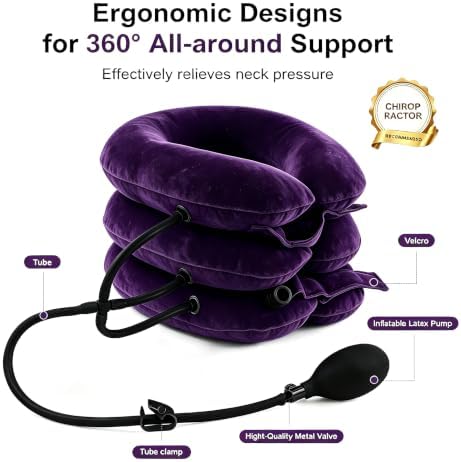 Inflatable Neck Traction Device, Adjustable Cervical Neck Stretcher