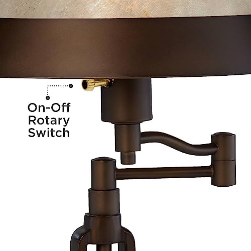 Samuel 21 1/4" High Desk Lamps Set of 2 Swing Arm Socket USB Bronze Brown