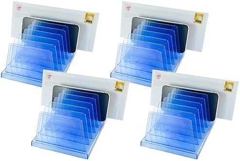 Officemate Blue Glacier Standard Sorter, 7 Compartments, Transparent Blue (23214) (Pack of 4)