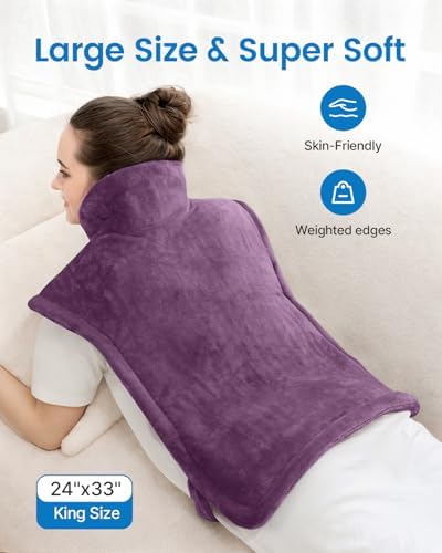 RENPHO Electric Heating Pad for Back with 6 Heat Levels, FSA Eligible HSA