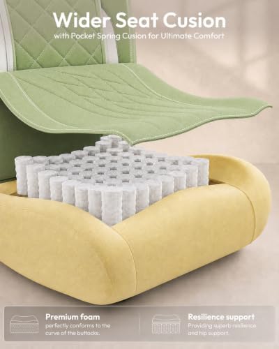Big and Tall Gaming Chair with Footrest for Adults, Fabric