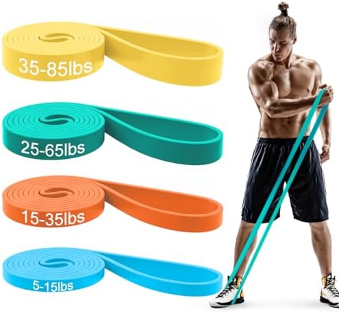 Pull Up Bands, Resistance Bands Set, Exercise Workout Bands for Men & Women, Ideal for Body Stretching, Physical Therapy and Muscle Training