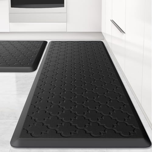 Kitchen Mat 2 PCS Cushioned Anti-Fatigue Floor Mat Standing Mat for Kitchen