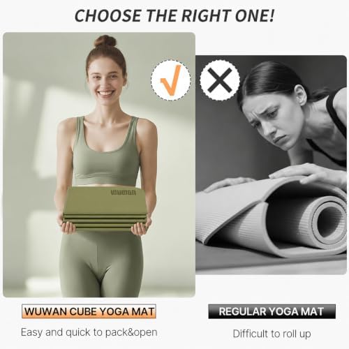 Foldable Yoga Mat 75"x31"x0.24" Portable Exercise Mat