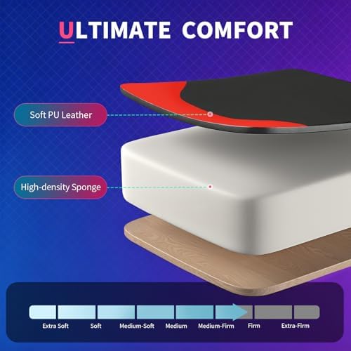 FDW Gaming Chair PU Leather Computer Chair Executive Headrest Lumbar Support Ergonomic Racing Desk Chair with Armrests 360° Swivel & Caster Five Star Metal Base for Office or Gaming