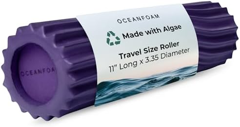 Oceanfoam Ripple Roller - Small Foam Roller for Physical Therapy (Purple)