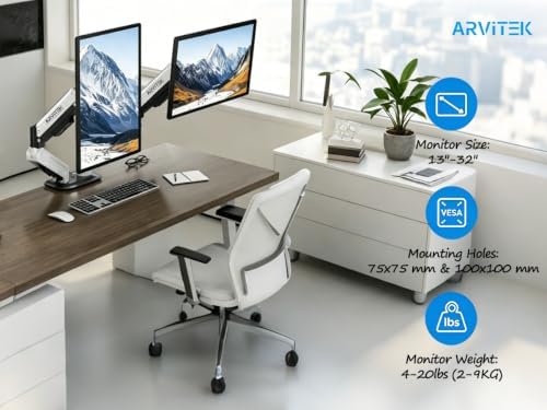 Dual Monitor Arm for 13-32" Screens