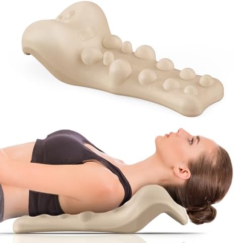 Cervical Neck Pillow with Back Massage Point Neck and Upper Back Stretcher