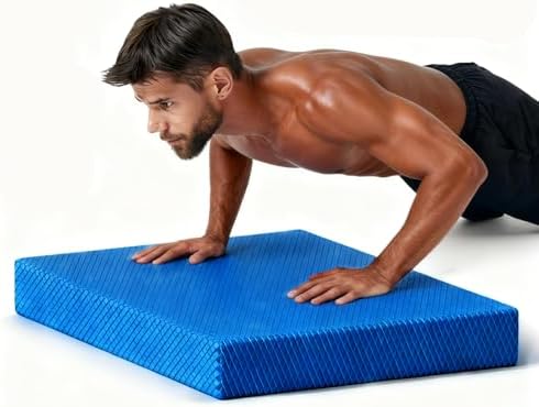 High-Density Balance Pad, Extra Large Balance Pad for Physical Therapy, TPU Foam Balance Board for Rehabilitation Stability Workout Knee and Ankle Exercise