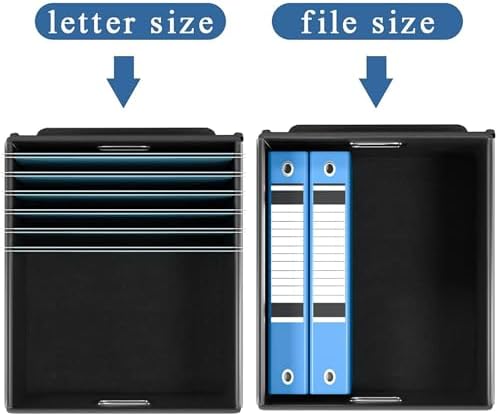 File Organizer Box with Lids, Collapsible File Folder Organizer