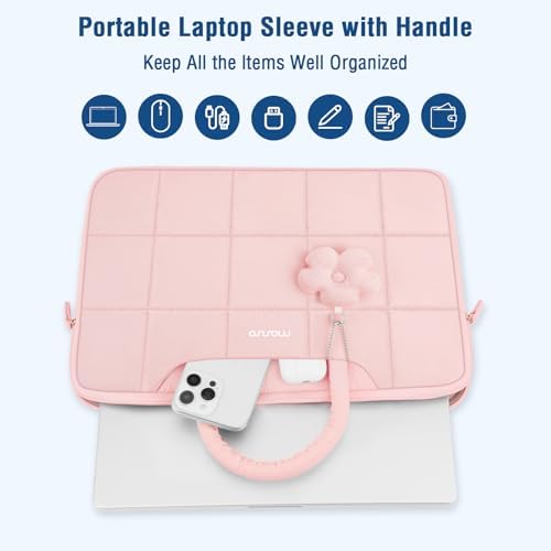 MOSISO Laptop Case 16 inch, 15-15.6 inch Laptop Sleeve, Pink