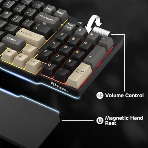 RK ROYAL KLUDGE RK96 RGB Wireless Mechanical Gaming Keyboard w/Wrist Rest