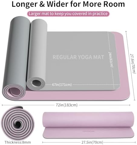 8mm Thick Yoga Mat Non Slip for Women Men