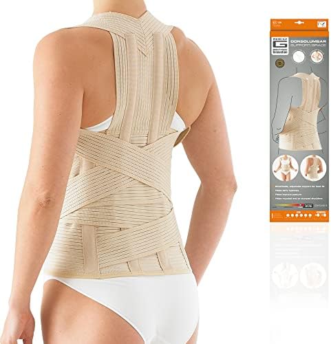 Neo-G Dorsolumbar Support Brace - Back Support For Early Kyphosis, Rounded Shoulders, Posture Correction, Muscular Aches, Lumbar Support - Fully Adjustable - Class 1 Medical Device - X-Large - Tan