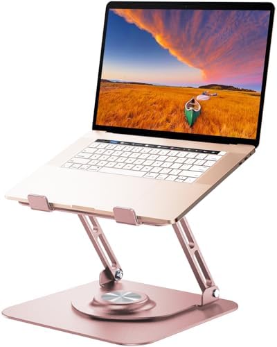 Laptop Stand for desk(360°Rotating),Aluminum laptop Riser for 10-16"Laptops