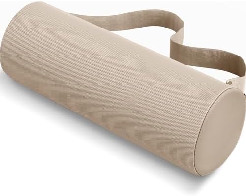 CushZone Memory Foam Lumbar Roll Support Pillow, Large Khaki