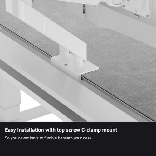 Secretlab Magnus Dual Monitor Arm White - C-clamp Mount, VESA 75/100