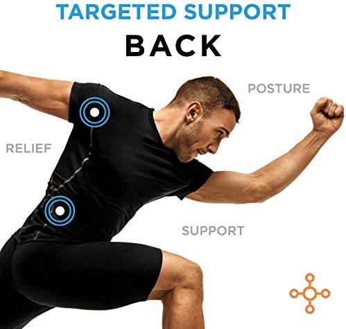 Tommie Copper Back Brace and Posture Corrector for Men l Sweat Wicking Breathable Back and Muscle Compression Support for Men