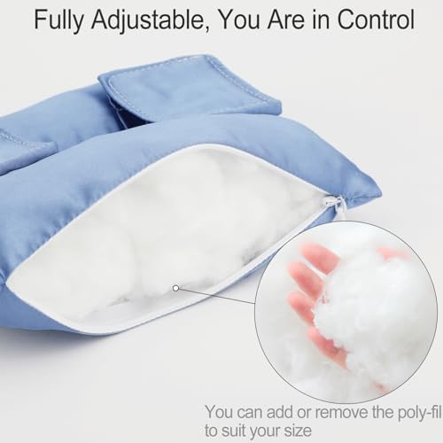 Satin Neck Pad Strap Cushion for Arm Sling Pillow Comfort Support Padding Rotator Cuff Replacemet Surgery Elbow Brace Carry Padded Cover Broken Wrist Hand Injury, Haze Blue