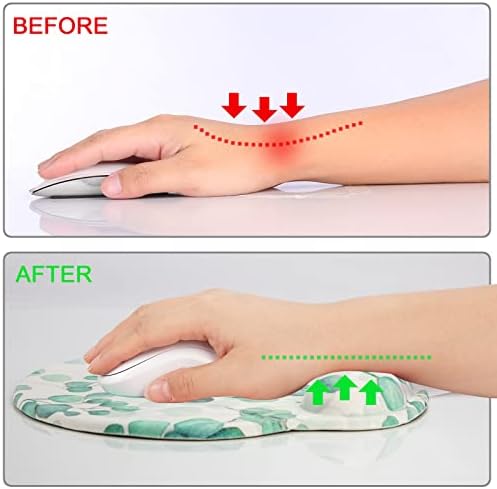 Ergonomic Mouse Pad with Wrist Rest Support,Gel Mouse Pads for Desk
