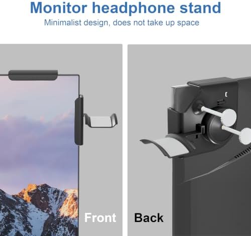 Headphone Holder for Screen (black 2 Pack)