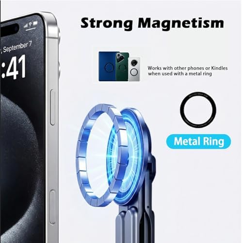 Foldable Laptop Stand with Magnetic Phone Holder, Gray