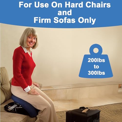 Carex Upeasy Seat Assist Plus - Portable Self-Powered Lifting Seat Cushion for Chairs, 70% Weight Support up to 340 lbs. - Lift Assist for Seniors and Mobility Support