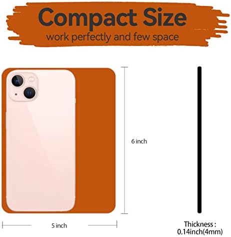 Small Rectangular Mouse pad Shop,only Takes up Mouse Space, Universal mini Mouse pad Portable Waterproof, with Non-Slip Glue Base, Orange 5X6 inches,