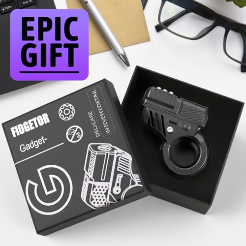 Fidget Spinner Toy Adults & Teen Plastic Fidgets Magnetic Slider Spinner Chain Ring Cool Gadget Roller Office Desk Toy 5 in 1 Stress Relief Sensory Item for Autism ADHD Anxiety Stocking Stuffers Men