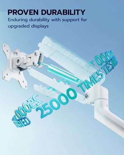 ARES WING 17-40 Inch Heavy Duty Monitor Arm, White