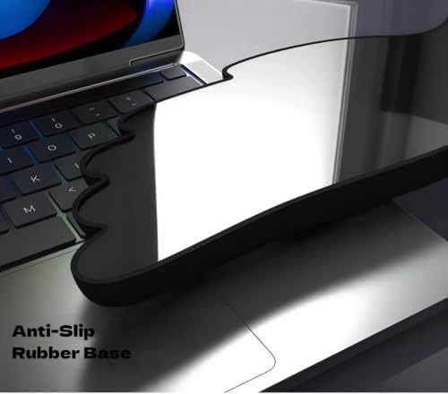 inbesk Angel Wing Wrist Rest Ergonomic Memory Foam Wrist Rest for Computer Keyboard Mouse Set, Cute Gaming Keyboard Cushion Hand Support PU Leather Surface Anti-Slip Waterproof Dirt Resistant (Black)