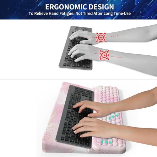 Keyboard Stand for Desktop, Keyboards Wrist Rest, Ergonomic Keyboards Holder for Easy Typing Working, Wrist pad for Keyboards with Comfortable Wrist Rest for Keyboard Pink