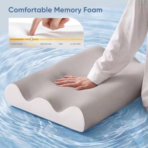 NEWBULIG Contour Memory Foam Cervical Pillow with Neck Support