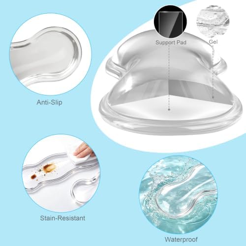 MOSISO Gel Wrist Rests for Keyboard and Mouse, Transparent
