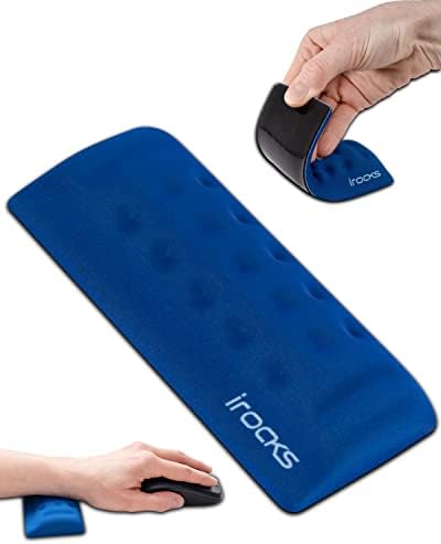 i-Rocks Memory Foam Mouse Wrist Rest - Pain-Reducing Wrist Rest for Mouse - Non-Slip Rubber Base Wrist Rest - Cooling Mouse Wrist Support for Long Hours of Work, Studying, Gaming