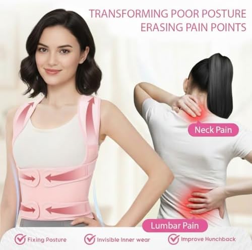 Posture Corrector for Women and Men, Adjustable Full Back Brace
