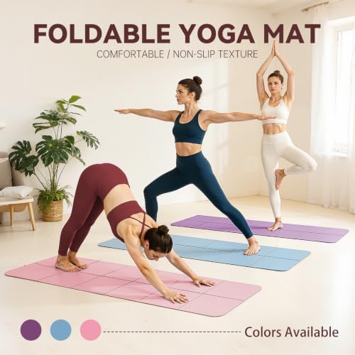 Foldable Yoga Mat Thick Non-Slip Exercise Mat
