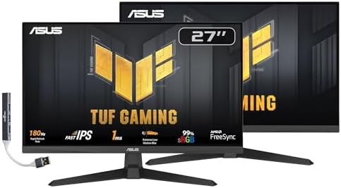 ASUS TUF Gaming 27" FHD IPS Monitor with 1ms Response Time (2 Pack)