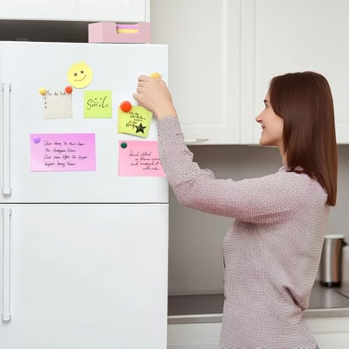 Acrylic Notepad Dispenser Organizer - 3 x 3 in Pink Sticky Note Holder W/O Pads Memo Holder for Dorm Room School Classroom Office Desk Organizer Aesthetic Supplies