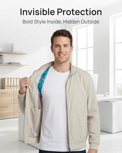 RNEMP® 1/8" Ultra-Slim Invisible Posture Corrector For Men, High-Airflow Breathable Fabric Upper Back Brace Posture Corrector Under Shirt For Gen Z Professionals,Business Meetings & Date Night