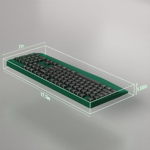 Ergonomic Wireless Bluetooth Keyboard with Wrist Rest (Green)