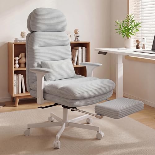 GXJ Criss Cross Legged Office Chair with Flip-up Arms, Footrest, G800 Plus
