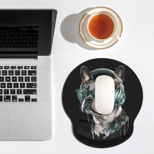 Britimes Ergonomic Mouse Pad with Wrist Support, Bulldog Colorful