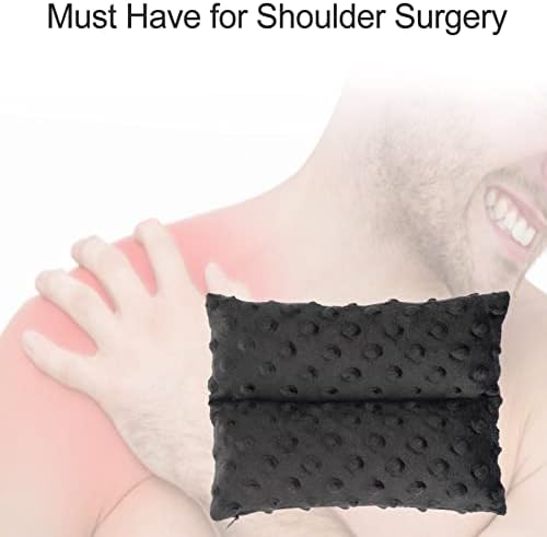 Neck Pad Strap Cushion Pillow for Arm Sling Comfort Shoulder Support Pad Rotator Cuff Replacemet Surgery Elbow Brace Carry Padded Cover Broken Wrist Hand Injury Cast, Minky Dot Black