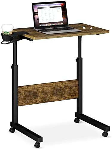 Klvied Adjustable Mobile Laptop Stand, Walnut
