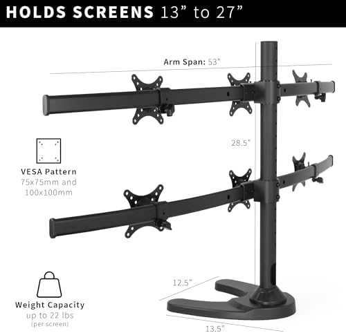 VIVO Hex Monitor Desk Mount for 17 to 27 inch Screens, STAND-V006F