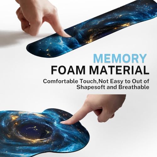 Britimes Ergonomic Mouse Pad Set with Wrist Rest, Galaxy Space