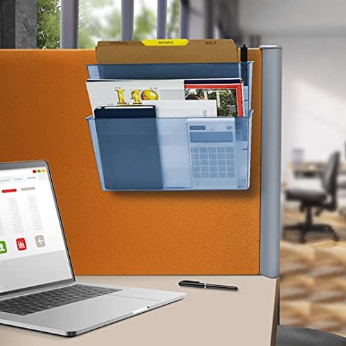 Acrimet Wall Mount Hanging File Organizer Modular, 2 Units, Clear Blue