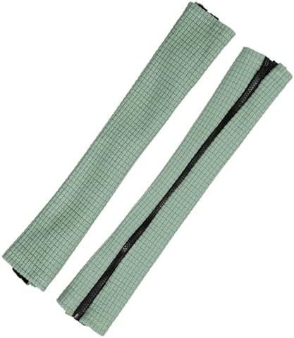 PATIKIL 22x4.3 in Office Chair Armrest Covers, 1 Pair Office Chair Arm Covers Long Computer Chairs Arm Rest Cover with Zipper Removable Rest Slipcover Hand Rest Protector, Pine Green